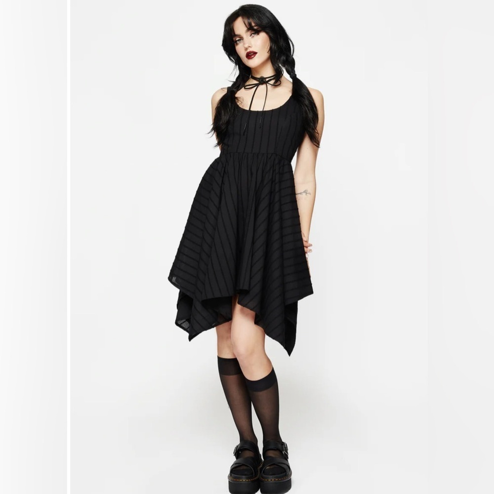 NWT Disturbia Blythe Handkerchief Hem Mini Dress - Picture 4 of 8